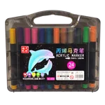 ماژیک آکریلیک ۲۴ رنگ نوک قلمویی (Acrylic Marker Brush Tip)