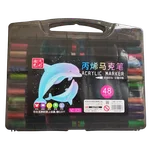 ماژیک آکریلیک ۴۸ رنگ نوک قلمویی (Acrylic Marker Brush Tip)