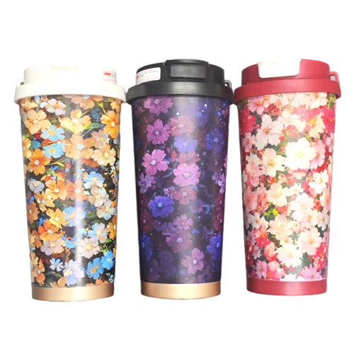 تراول ماگ 500ml طرح گل